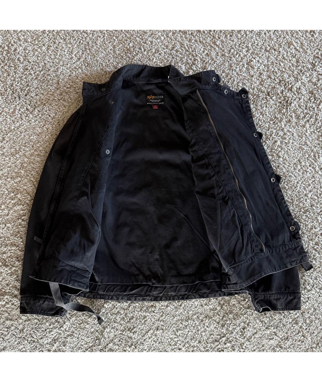 ALPHA INDUSTRIES Черная хлопковая куртка, фото 5