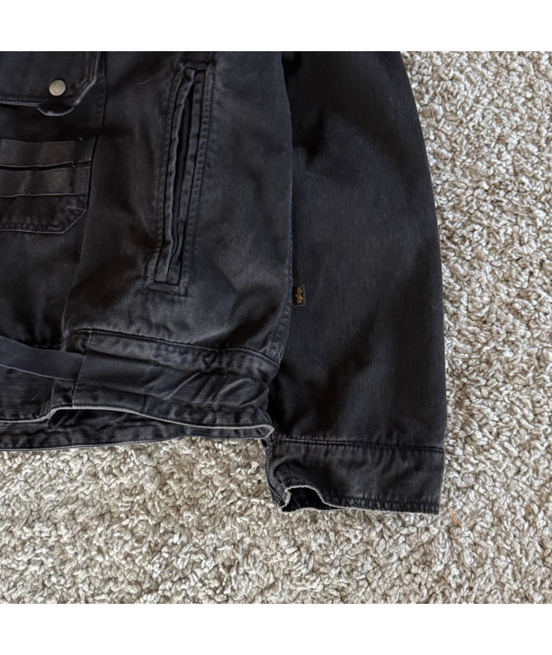 ALPHA INDUSTRIES Черная хлопковая куртка, фото 6