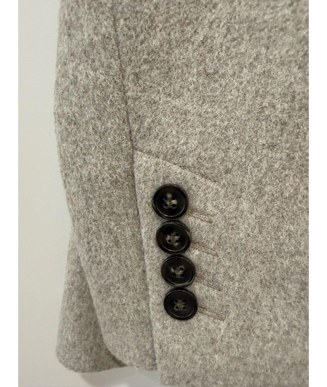12 STOREEZ Бежевый шерстяной жакет/пиджак, фото 4