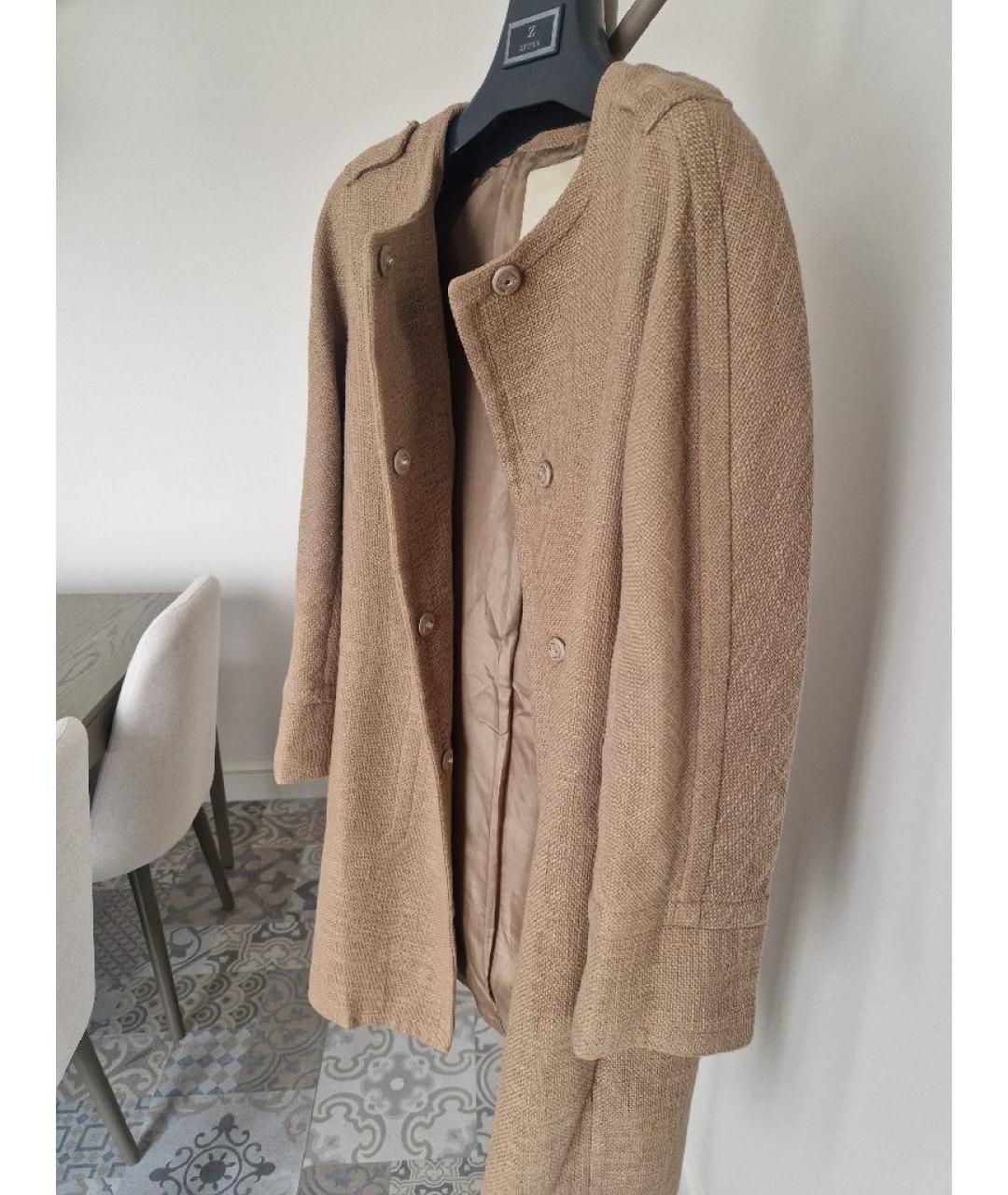 'S MAX MARA Бежевое хлопковое пальто, фото 6