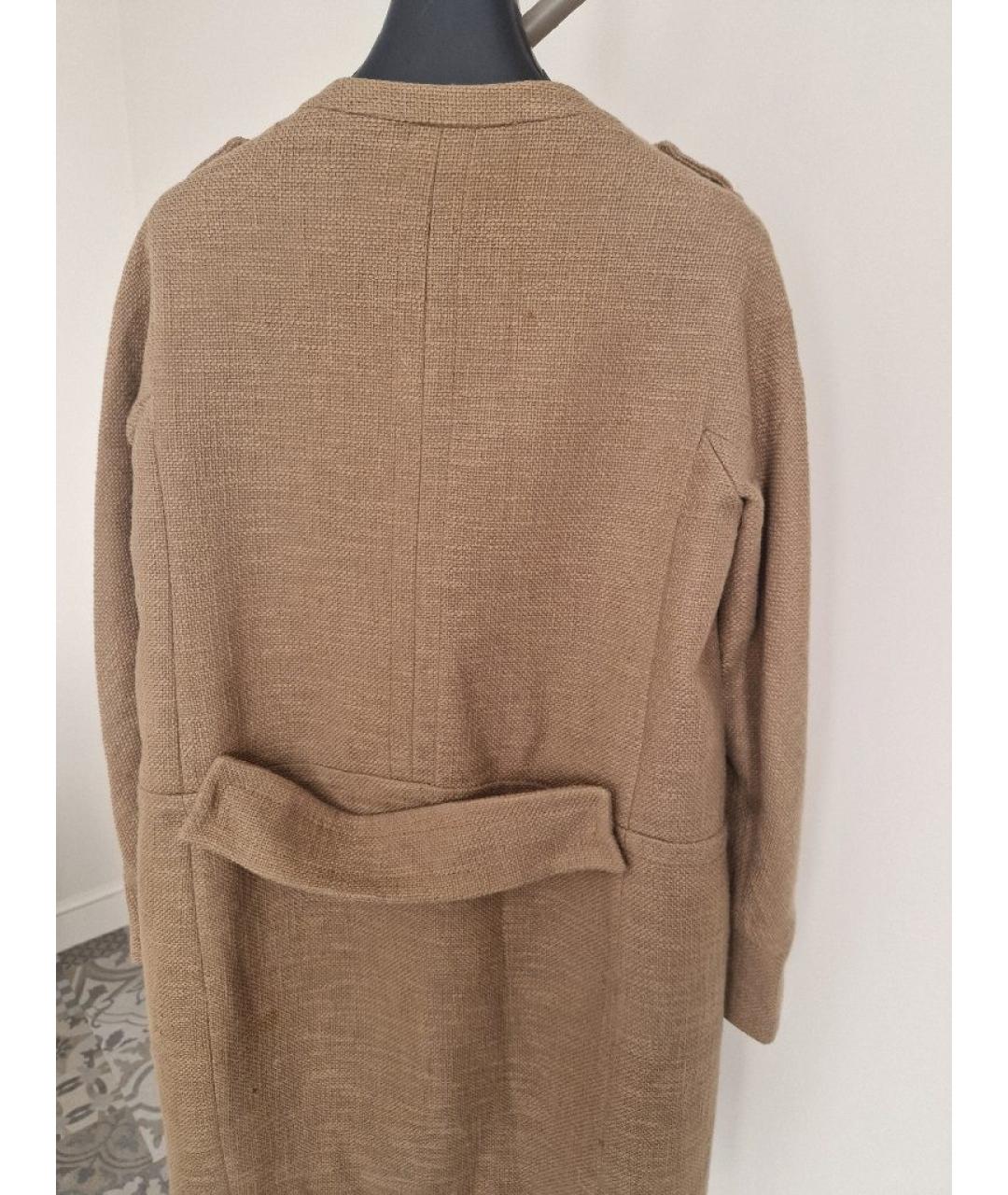 'S MAX MARA Бежевое хлопковое пальто, фото 2