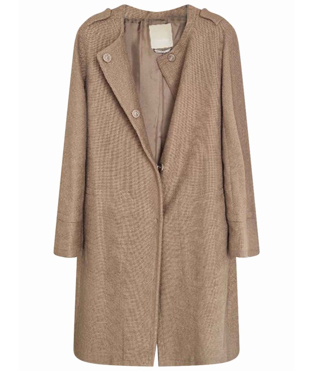 'S MAX MARA Бежевое хлопковое пальто, фото 1