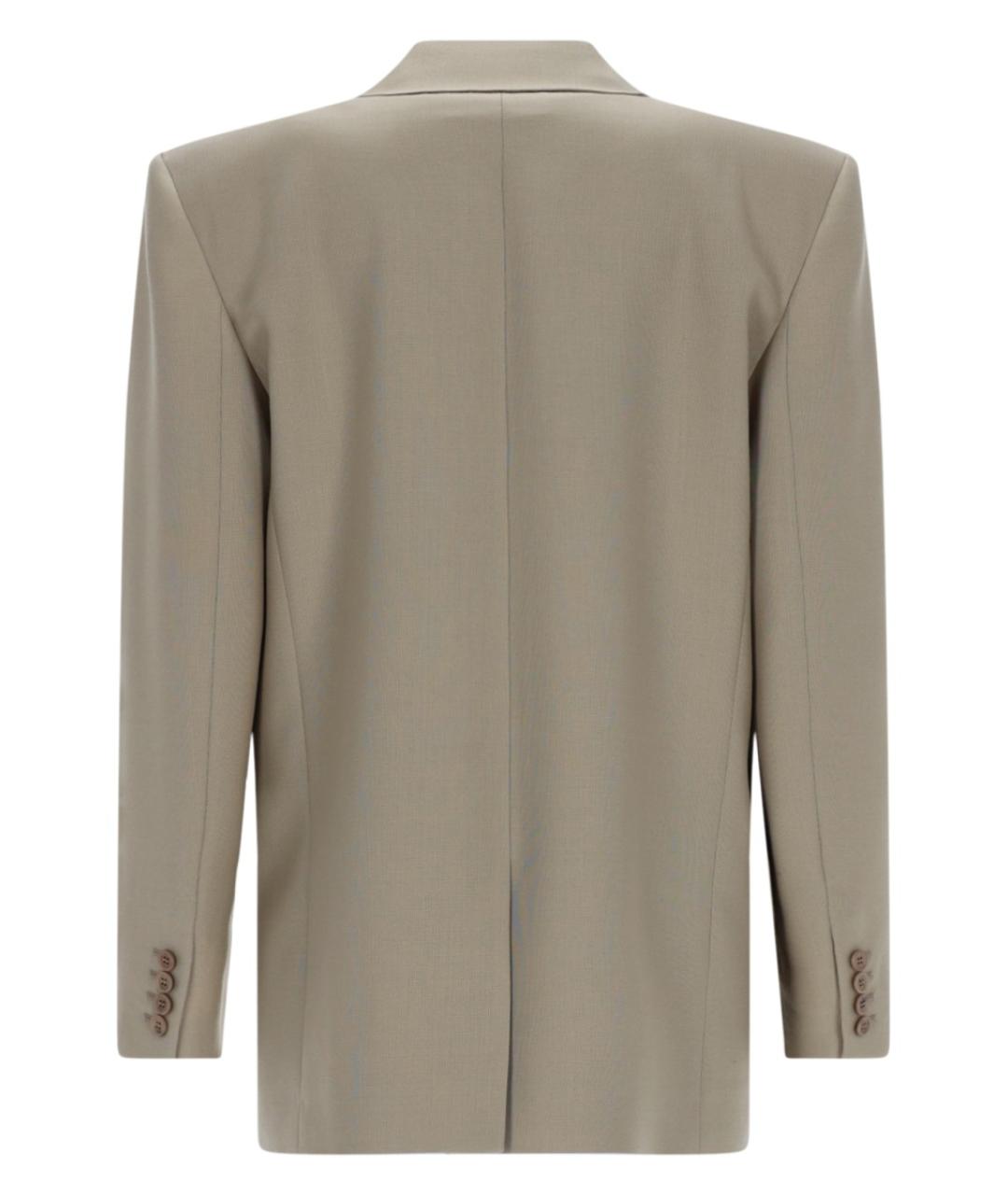 SAINT LAURENT Серый шерстяной жакет/пиджак, фото 2