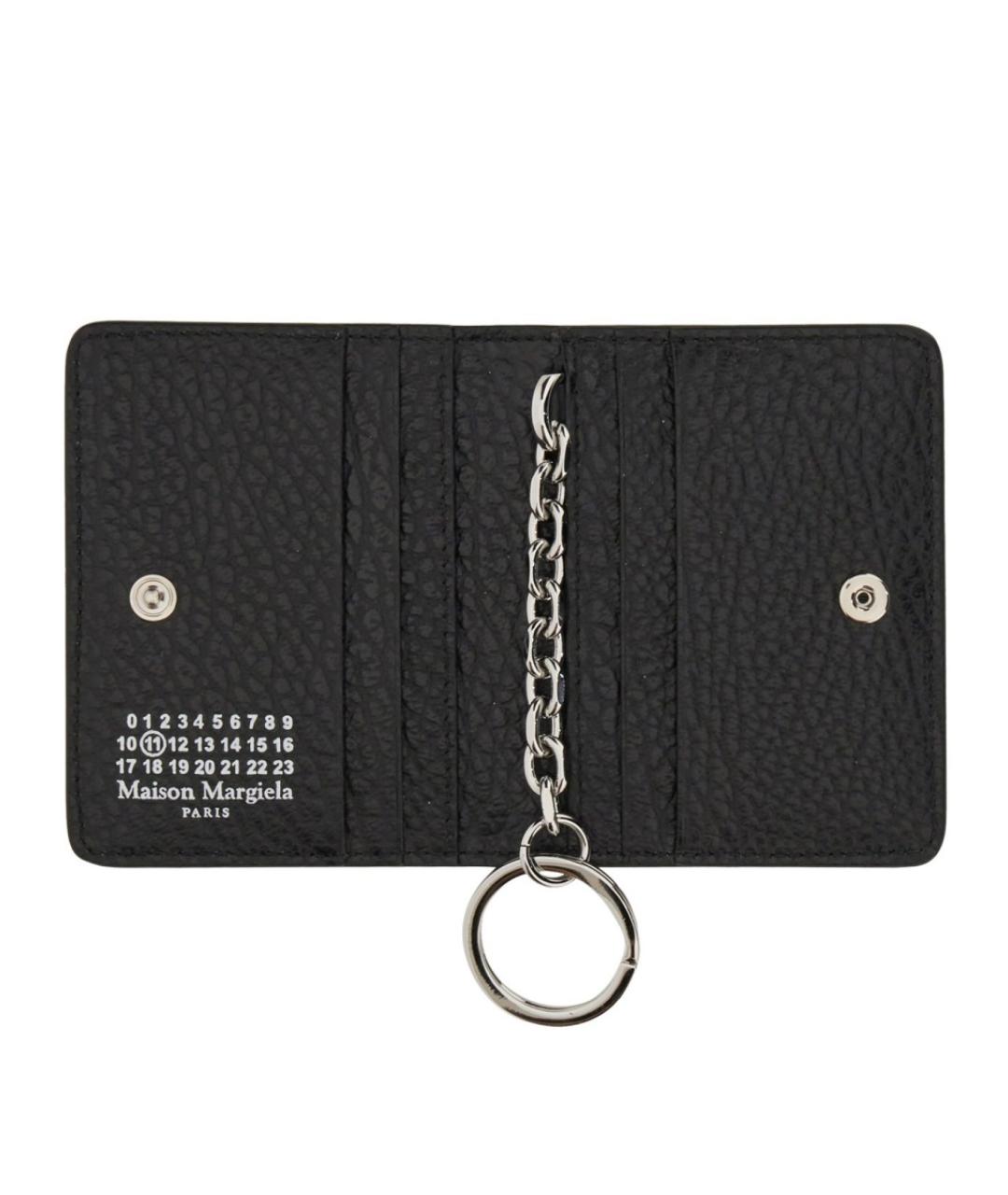 MAISON MARGIELA Черный кожаный кошелек, фото 2
