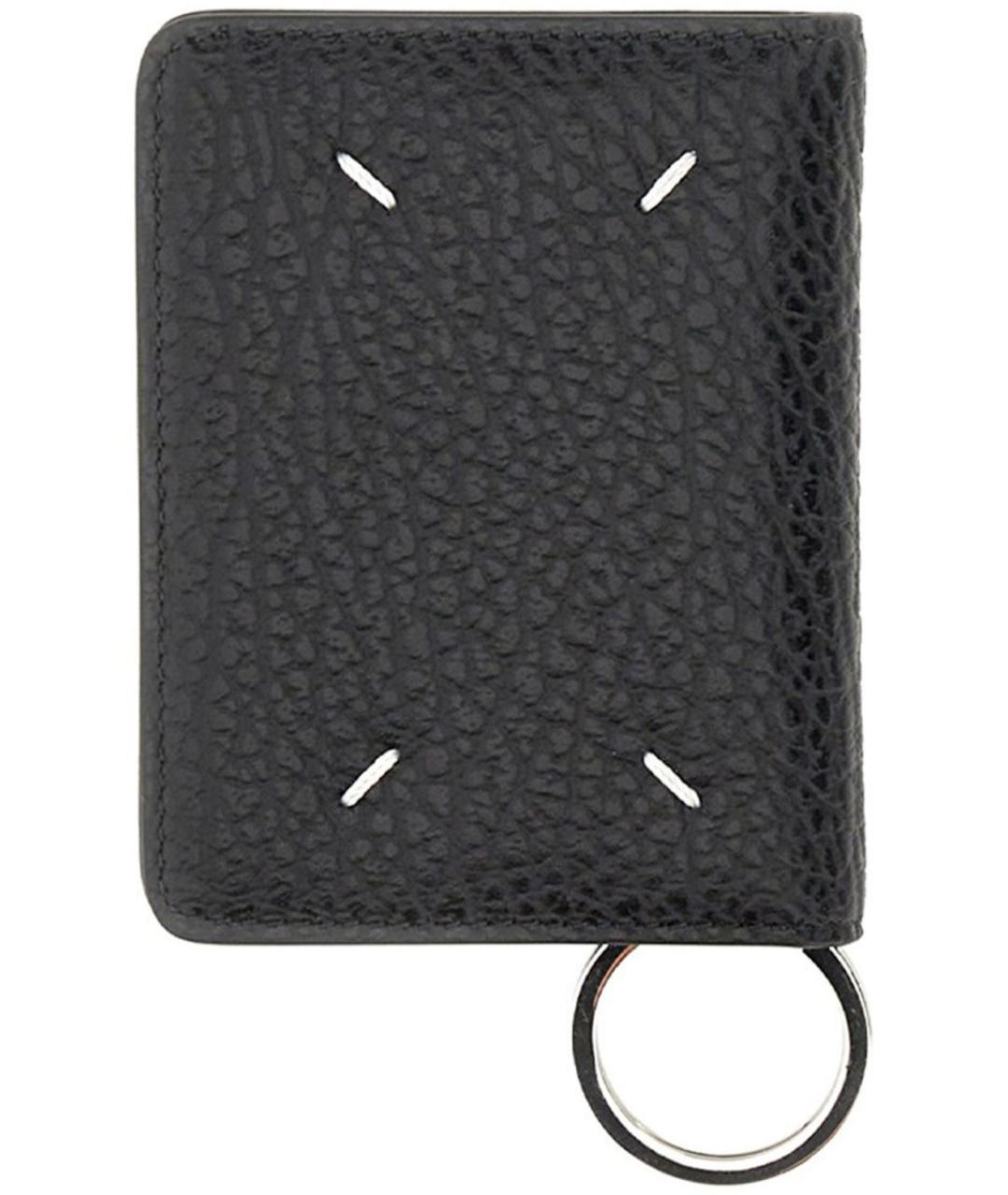 MAISON MARGIELA Черный кожаный кошелек, фото 3