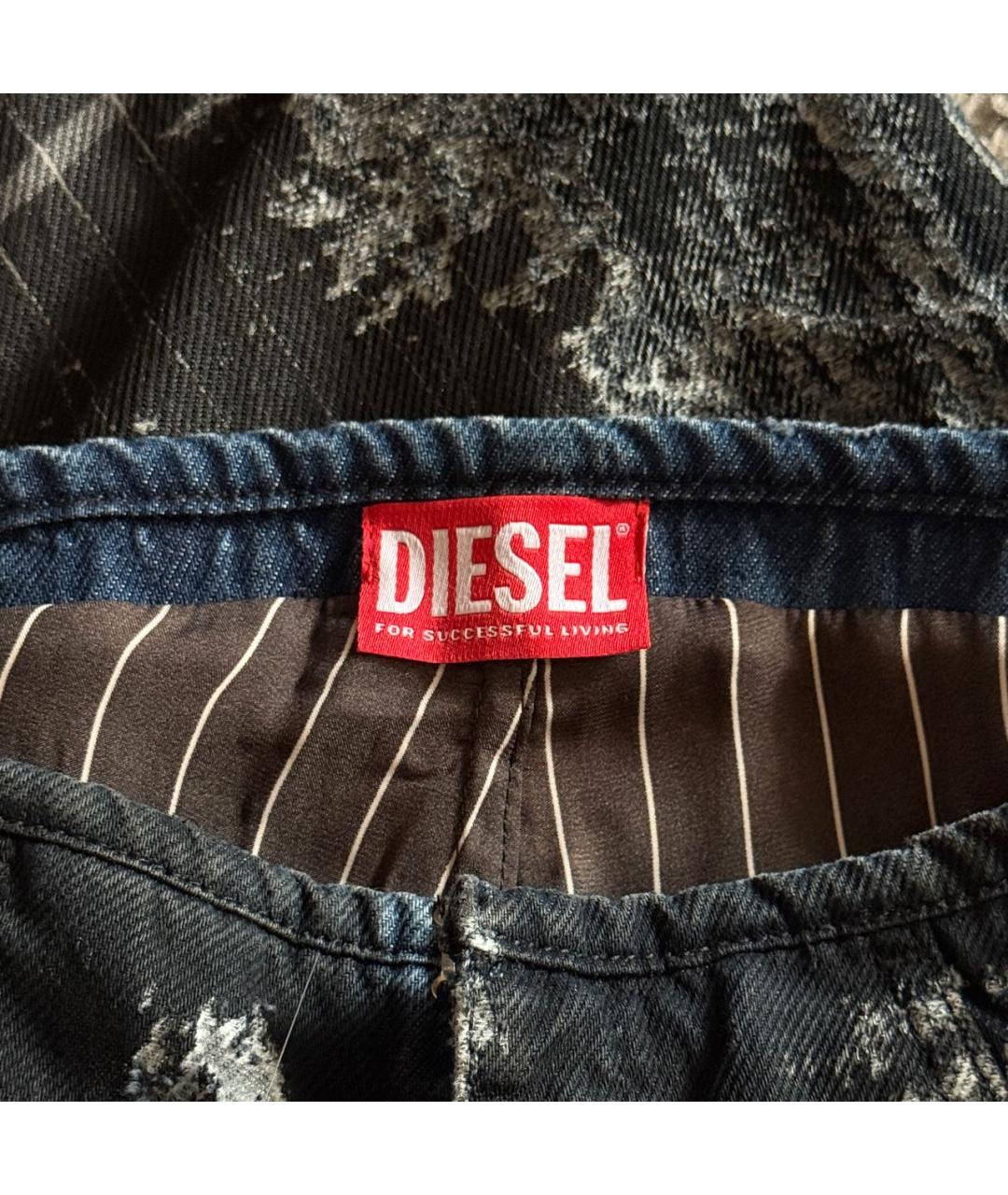 DIESEL Антрацитовые хлопко-полиэстеровые джинсы клеш, фото 6