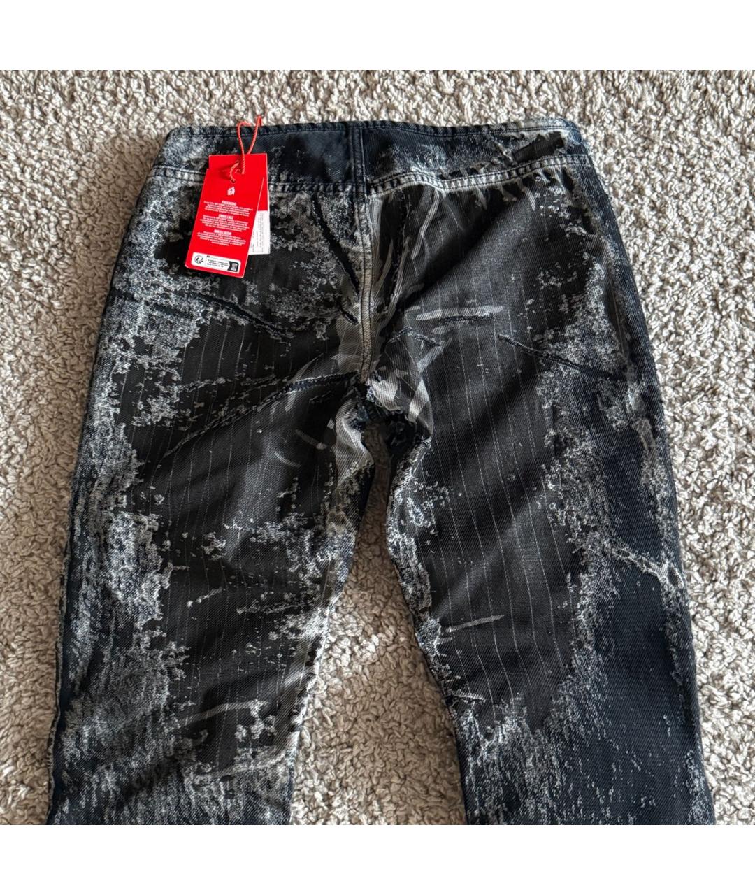 DIESEL Антрацитовые хлопко-полиэстеровые джинсы клеш, фото 5