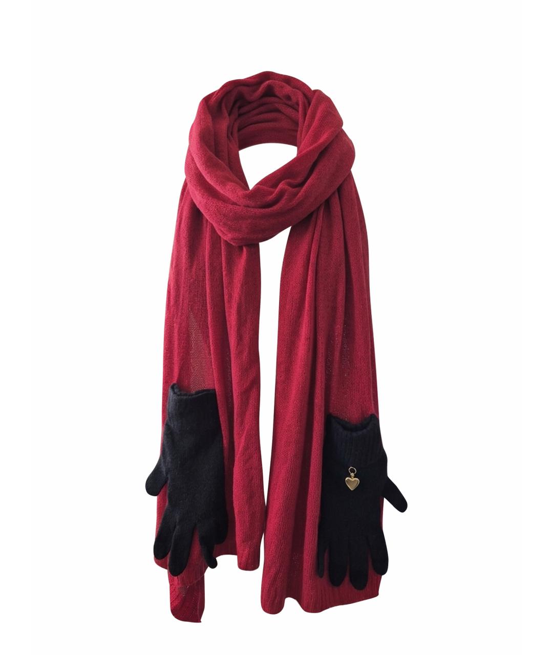 MOSCHINO Красный шерстяной шарф, фото 1