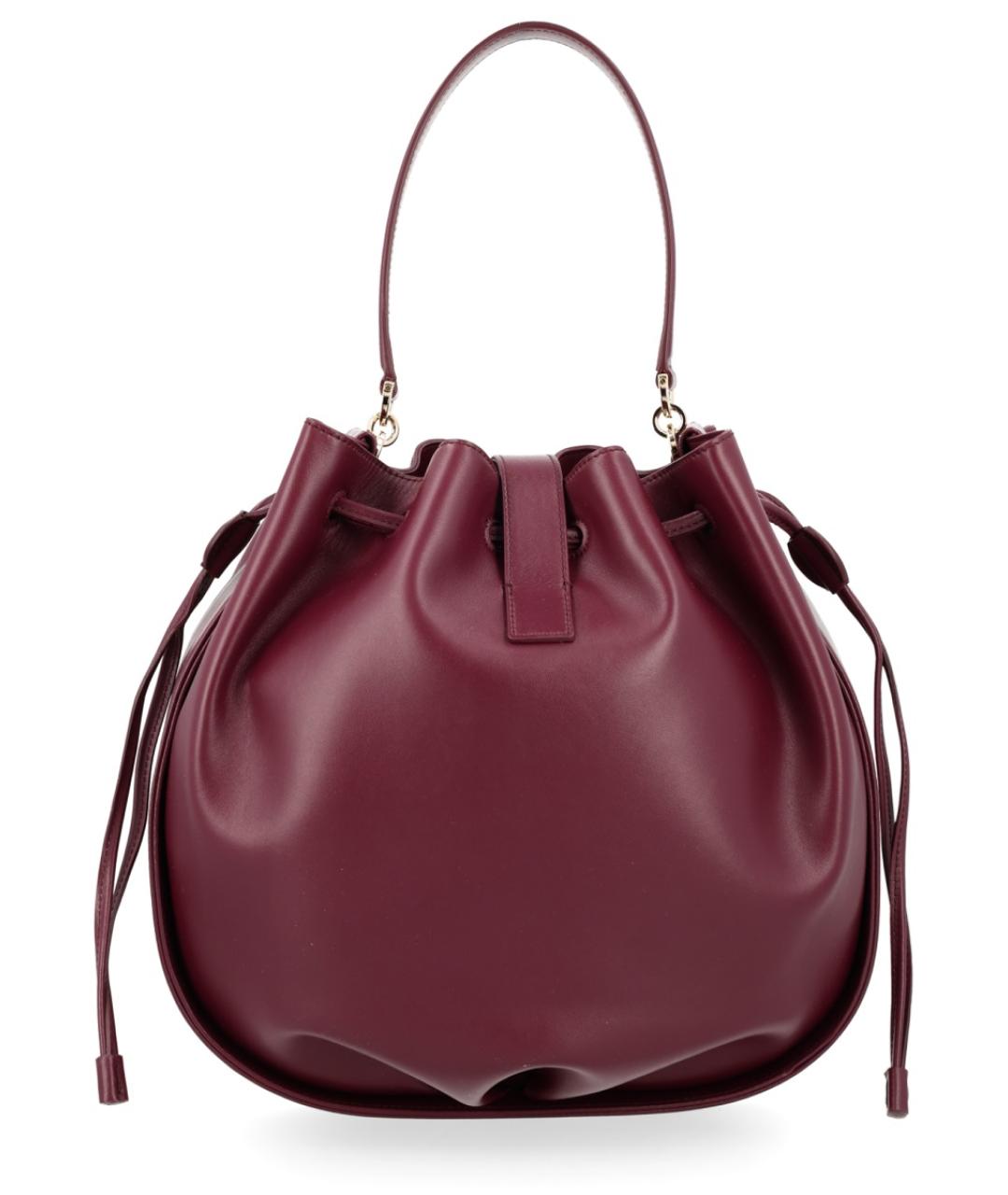 FERRAGAMO Бордовая кожаная сумка тоут, фото 2