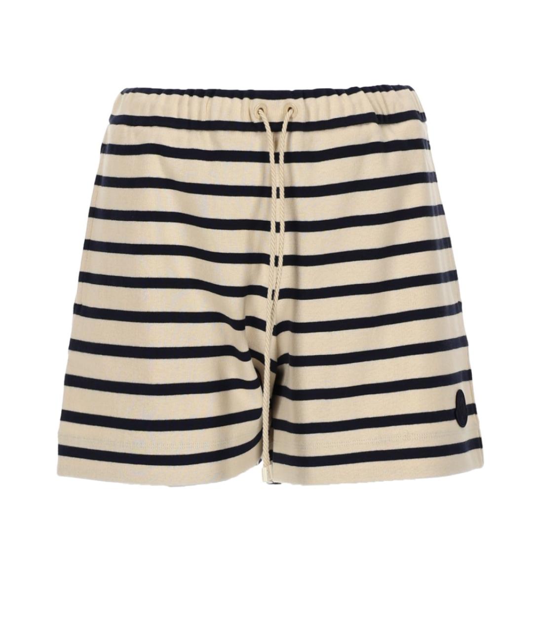 MONCLER Бежевые хлопковые шорты, фото 3