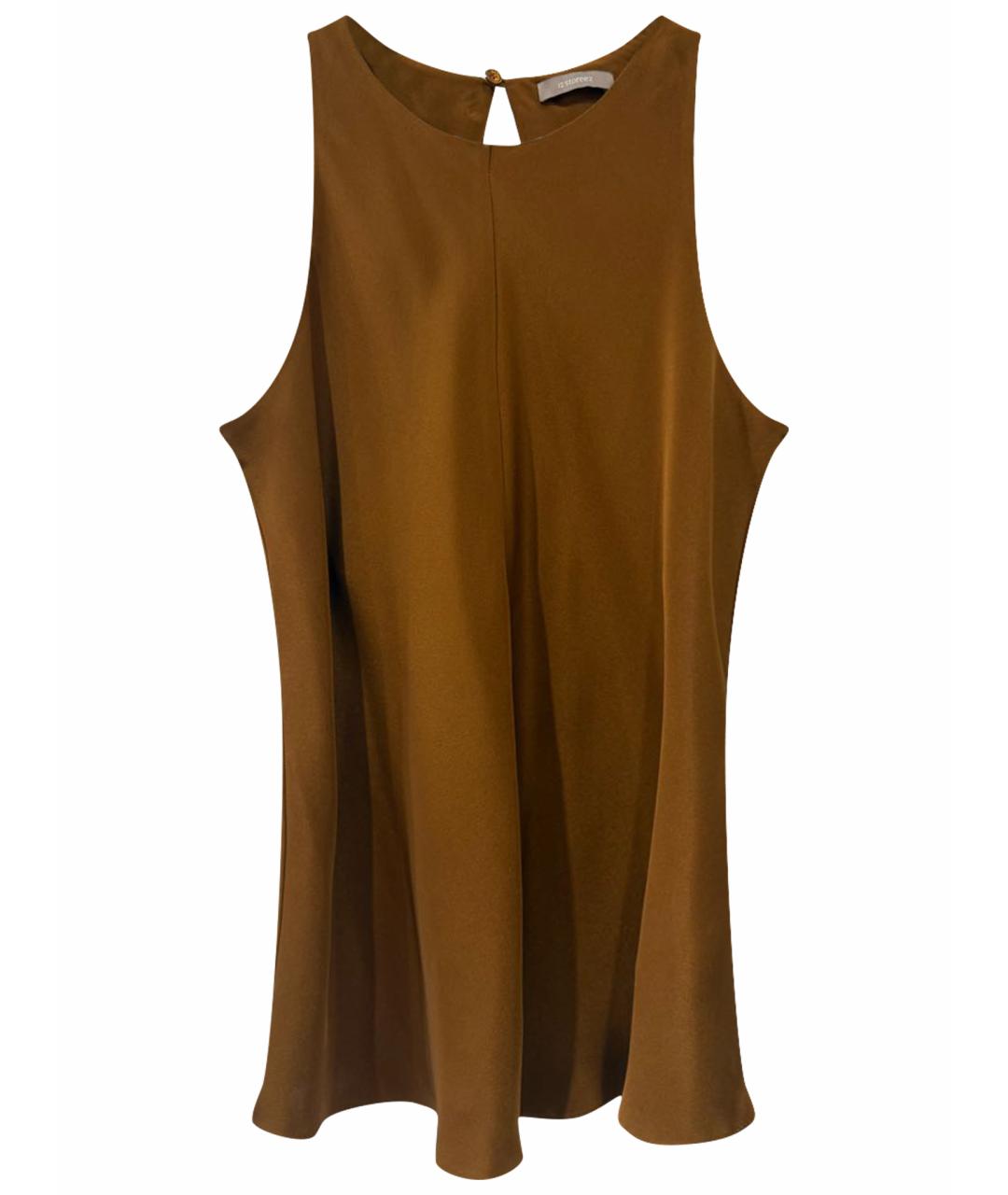 12 STOREEZ Горчичная шелковая блузы, фото 1