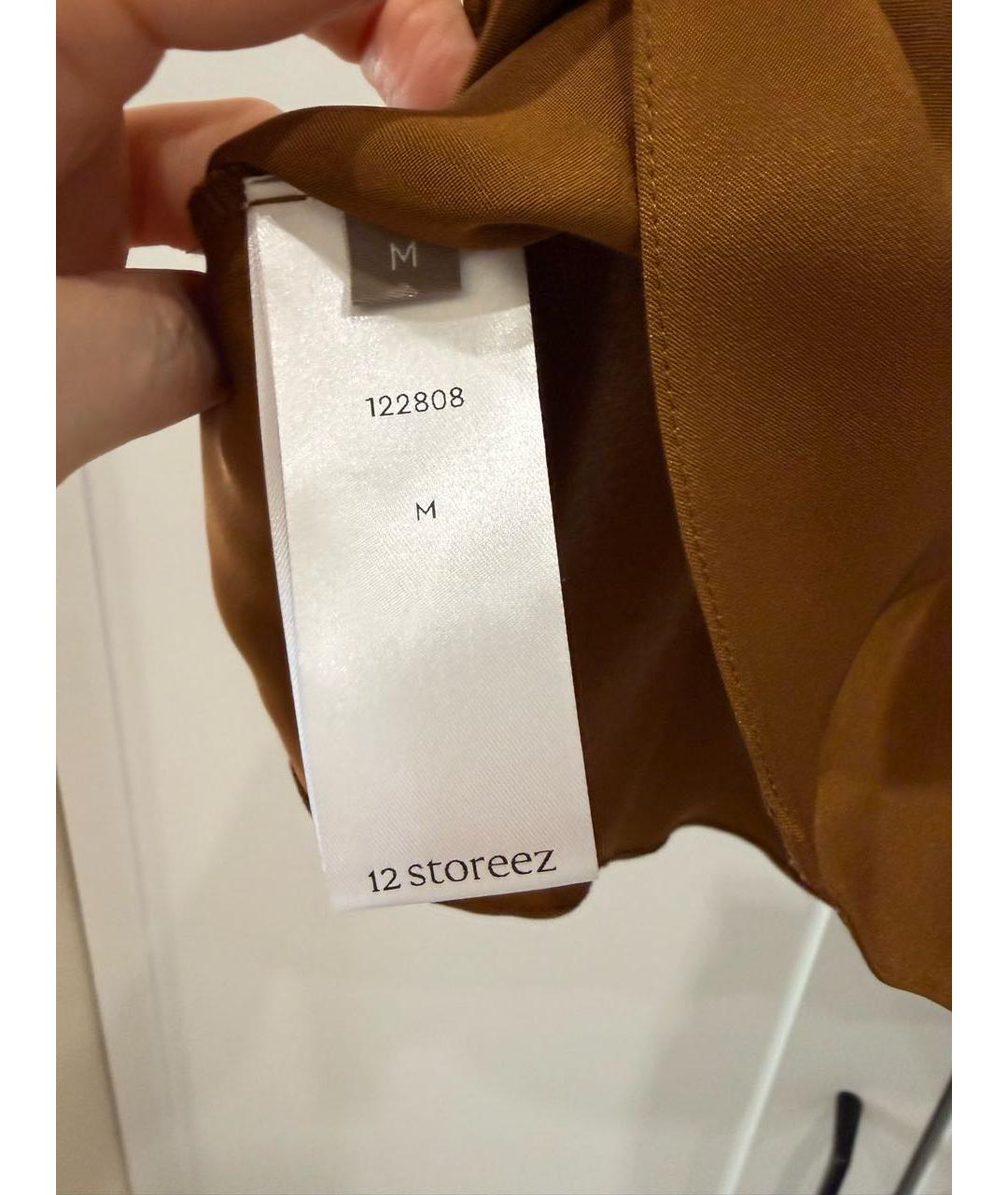 12 STOREEZ Горчичная шелковая блузы, фото 5