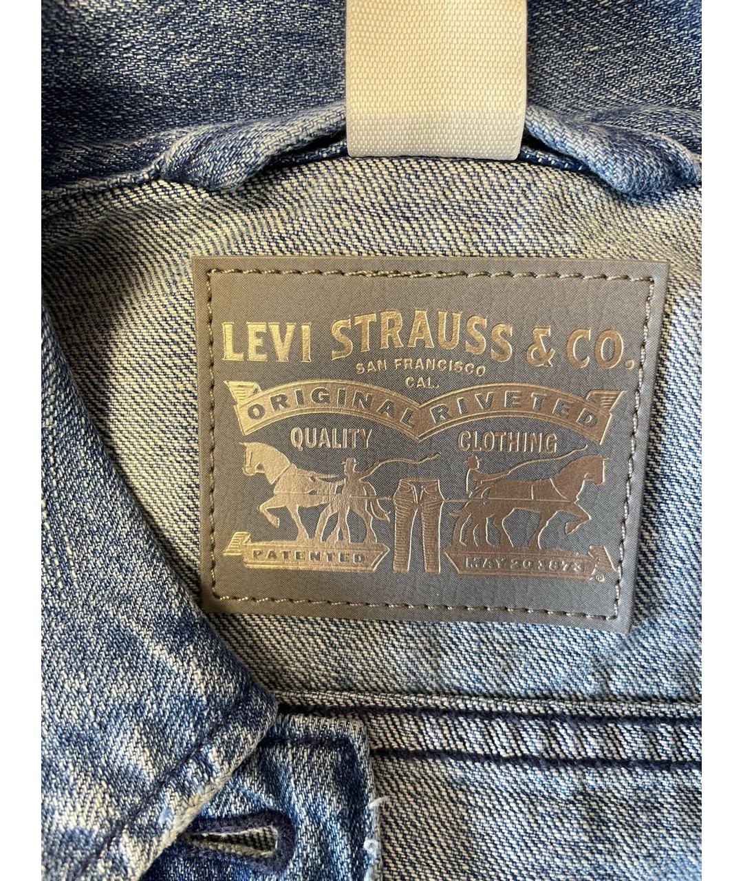LEVI'S Голубая хлопковая куртка, фото 7