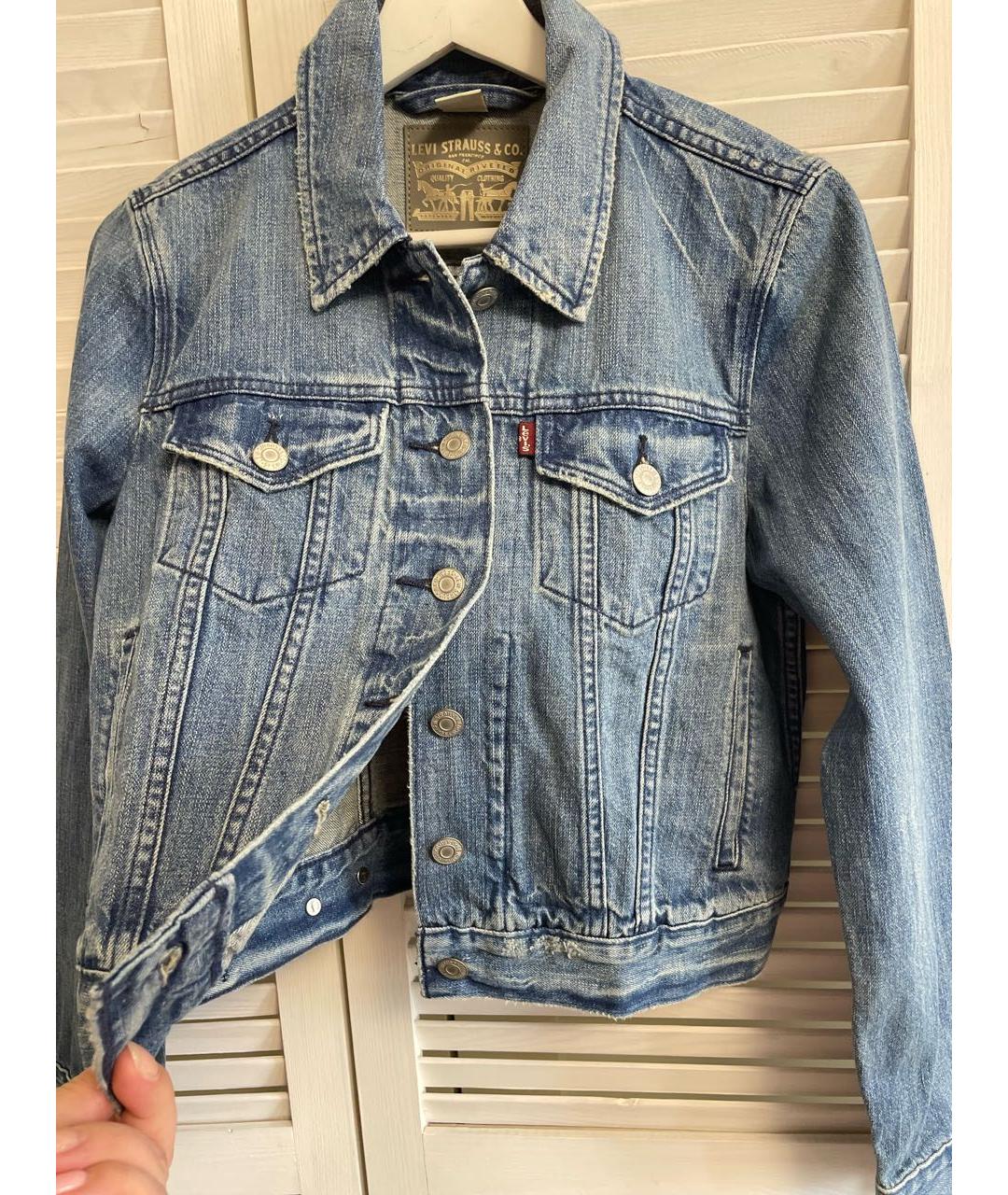 LEVI'S Голубая хлопковая куртка, фото 5