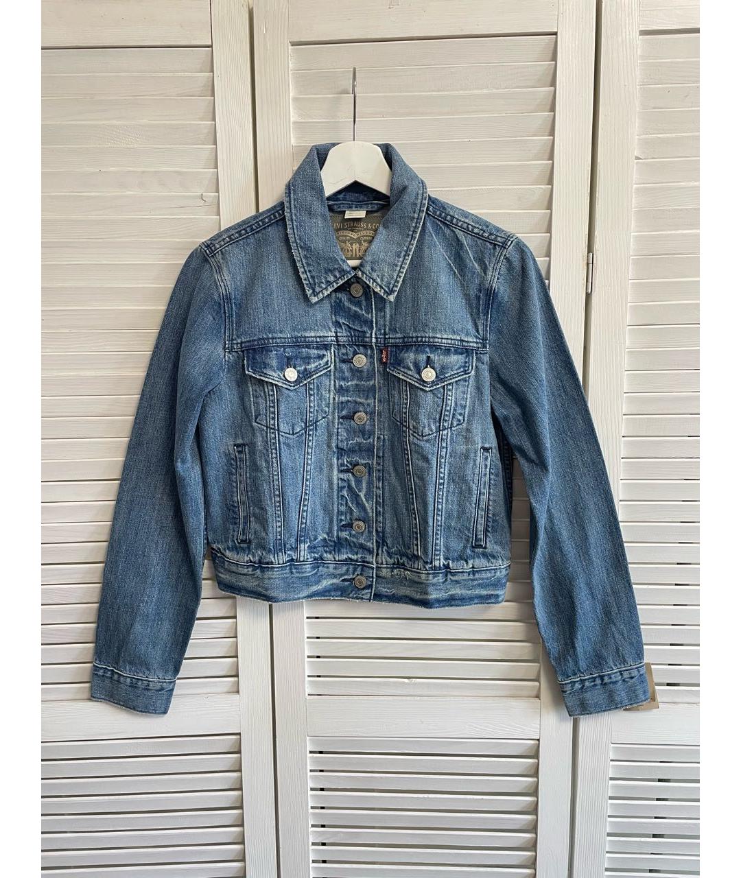 LEVI'S Голубая хлопковая куртка, фото 9