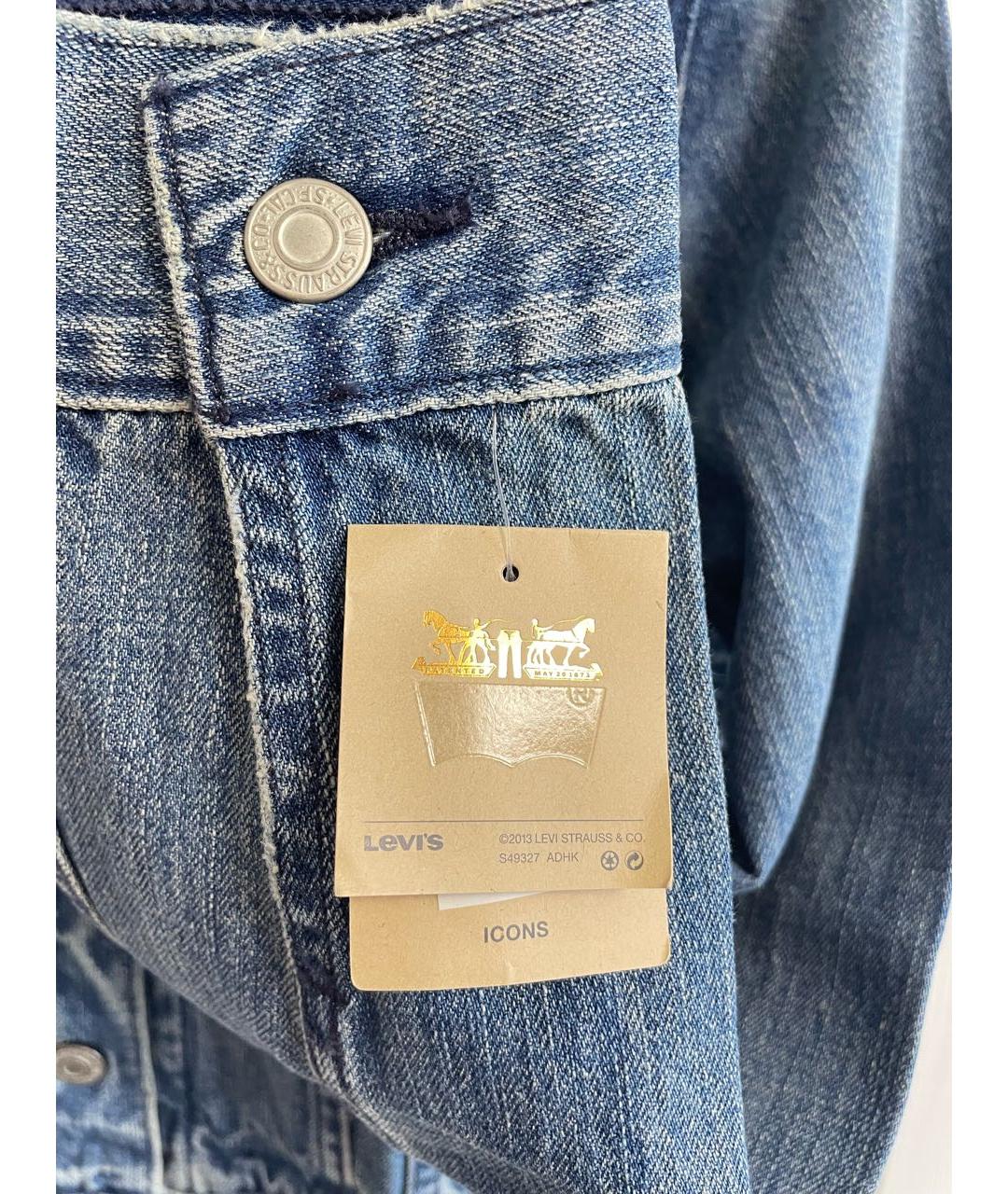 LEVI'S Голубая хлопковая куртка, фото 8
