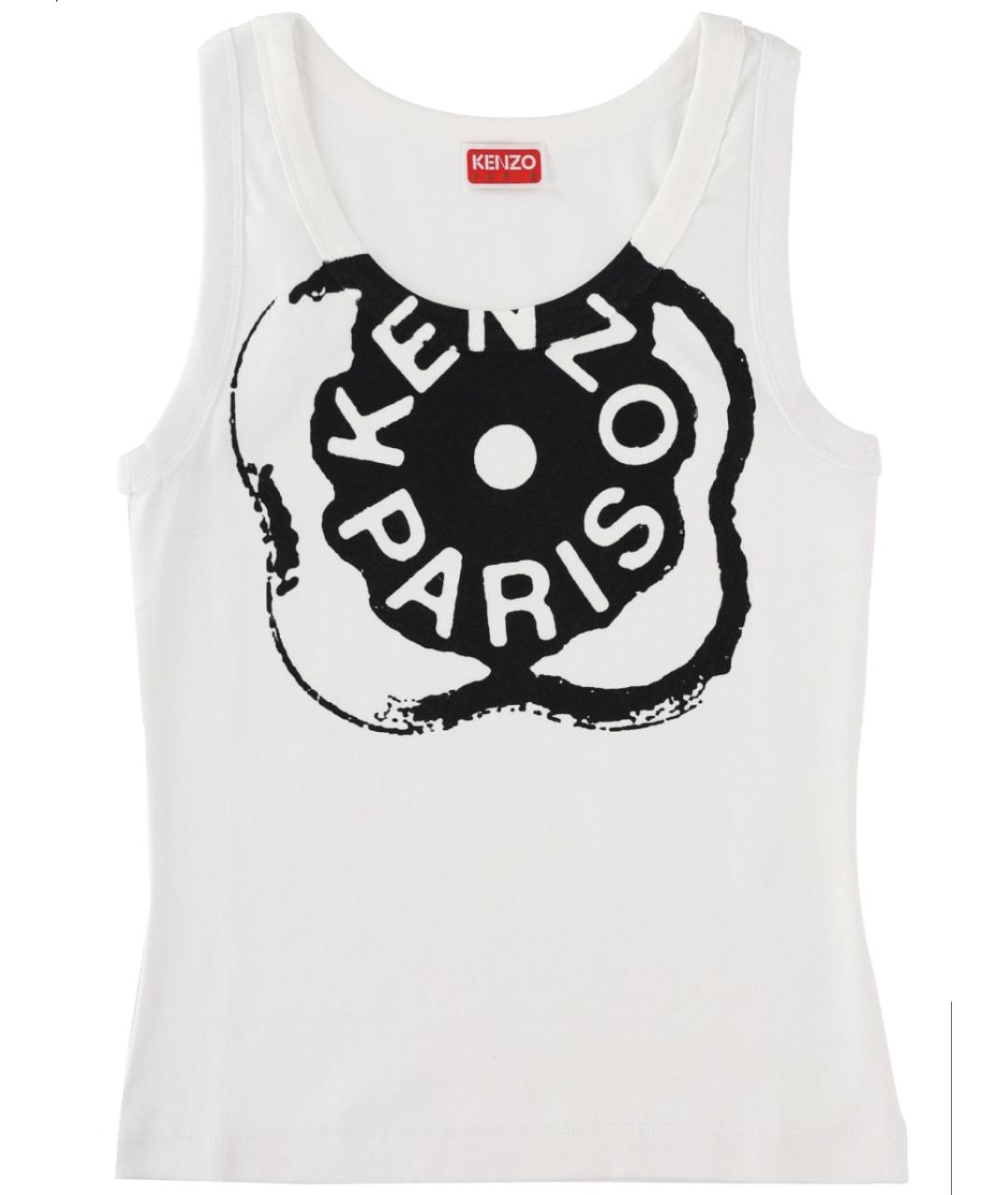 KENZO Белая хлопковая майка, фото 3