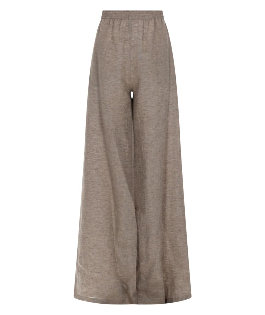 FABIANA FILIPPI Серые льняные прямые брюки, фото 1