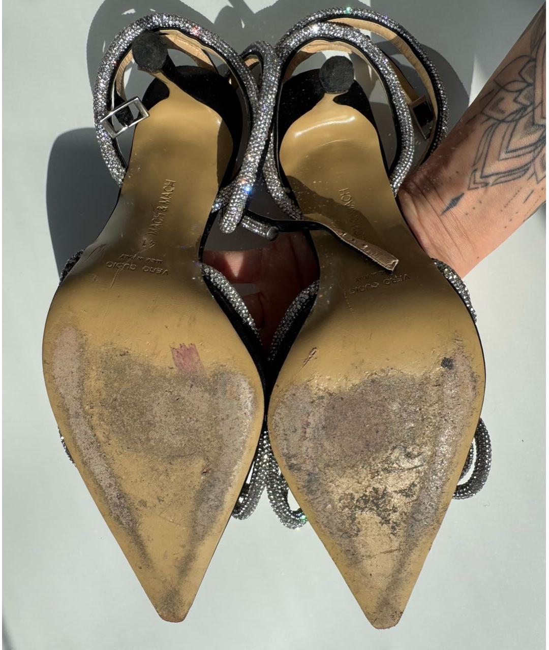 MACH&MACH Черные текстильные туфли, фото 7