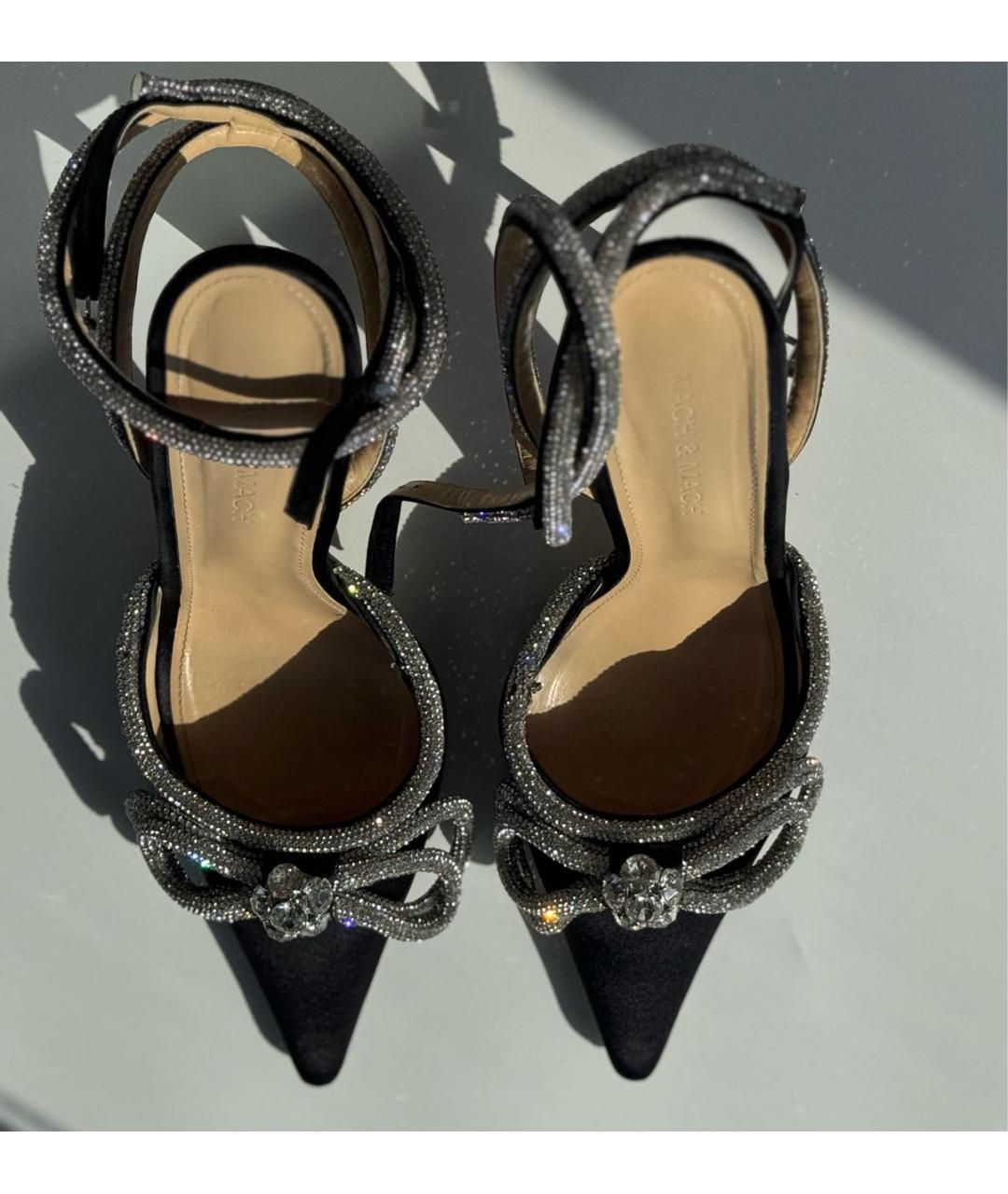 MACH&MACH Черные текстильные туфли, фото 3