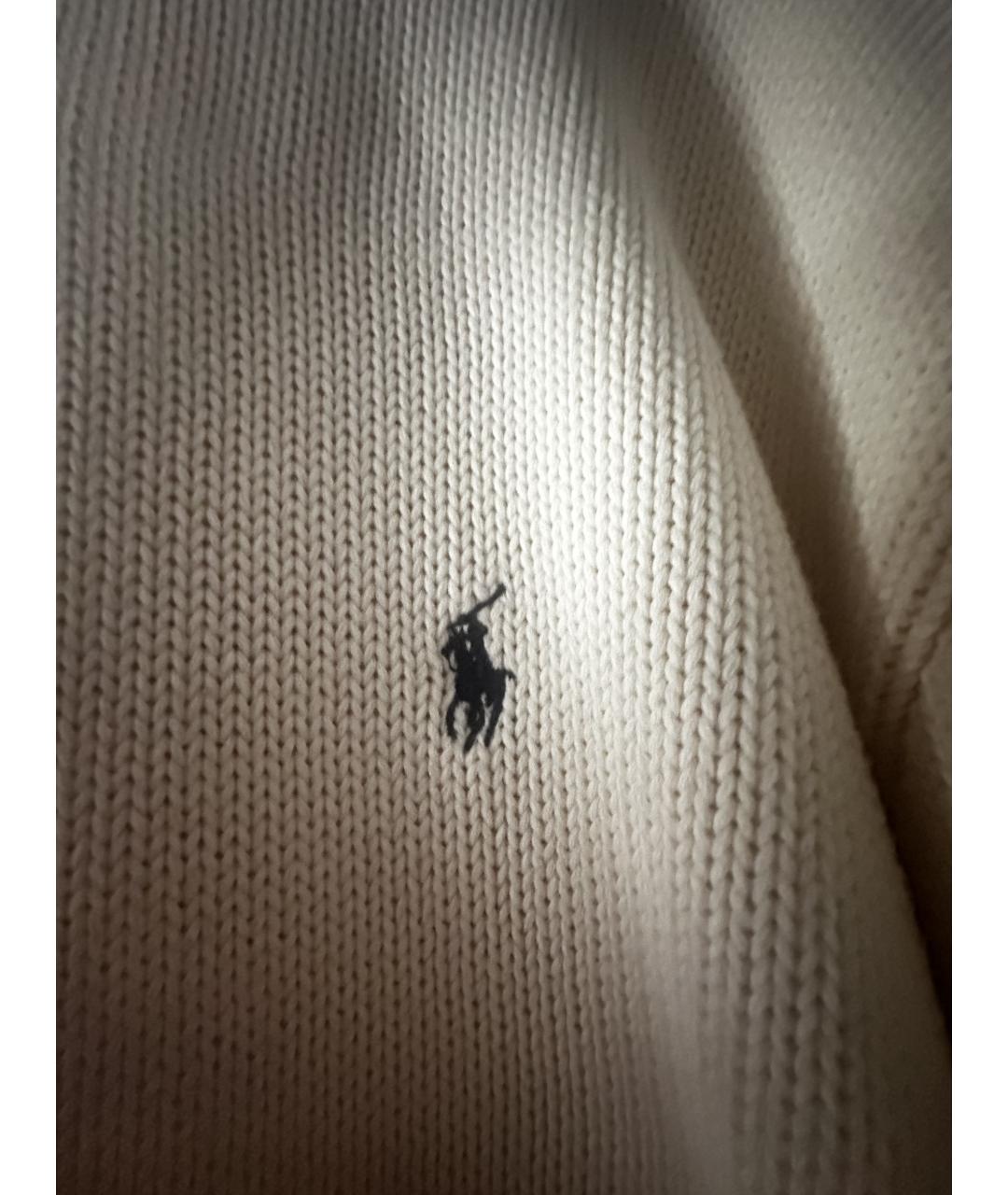 POLO RALPH LAUREN Бежевый хлопковый джемпер / свитер, фото 2