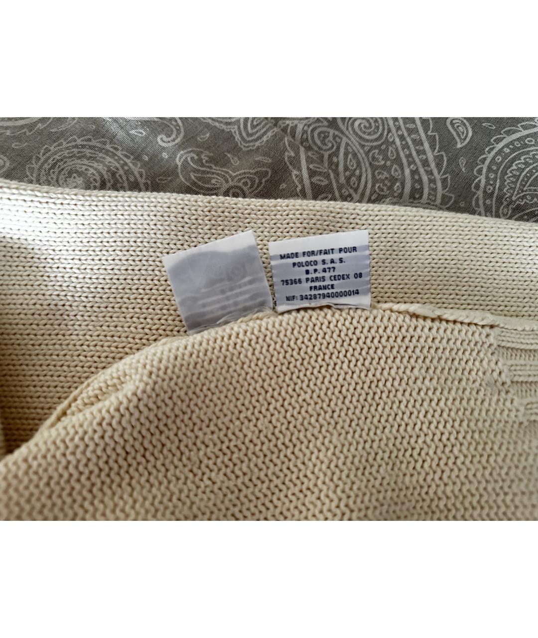 POLO RALPH LAUREN Бежевый хлопковый джемпер / свитер, фото 5