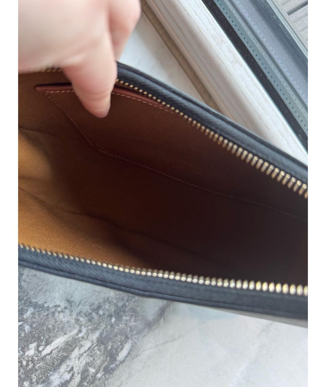 CELINE Коричневая кожаная сумка с короткими ручками, фото 7