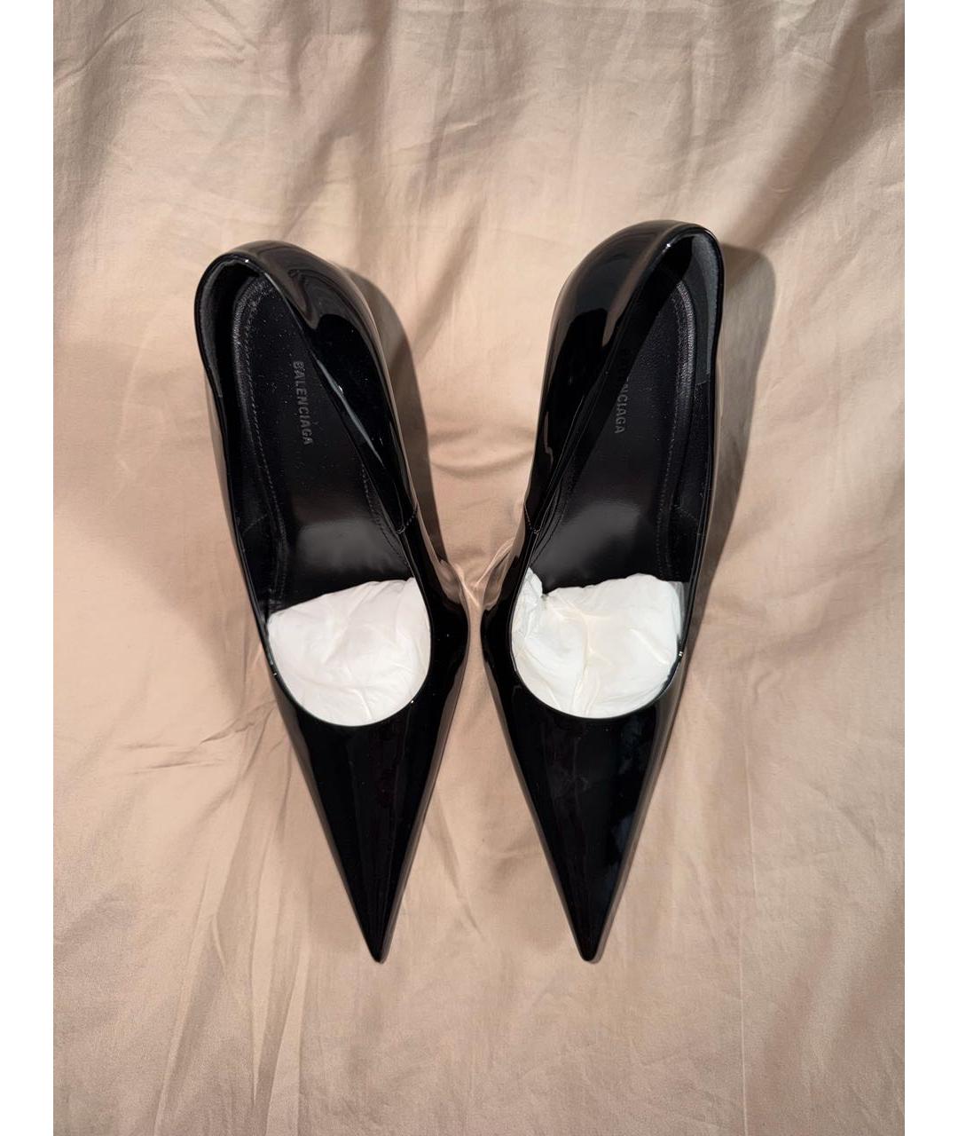 BALENCIAGA Черные туфли из лакированной кожи, фото 3