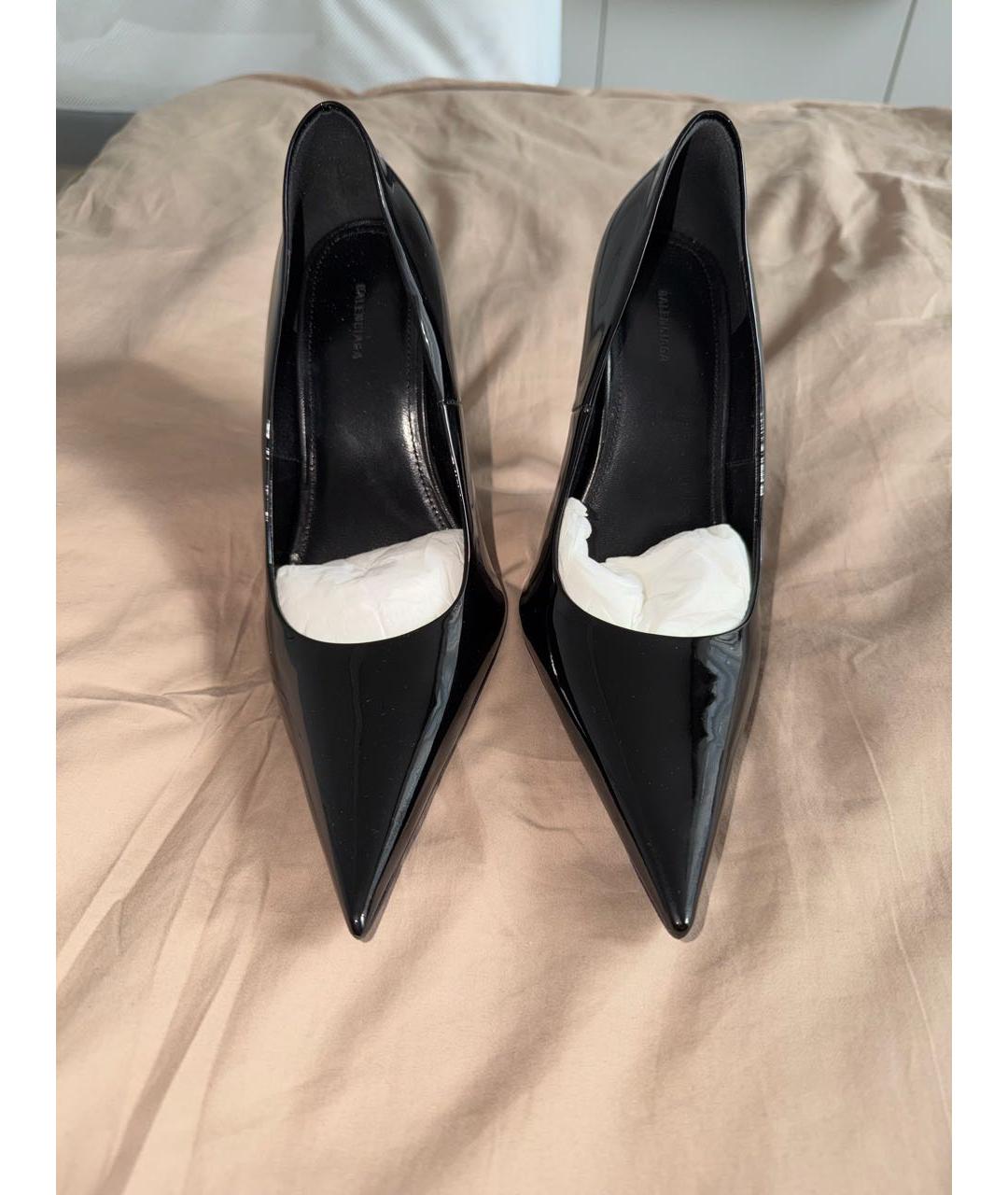 BALENCIAGA Черные туфли из лакированной кожи, фото 2