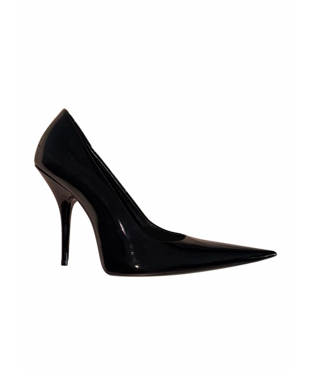 BALENCIAGA Черные туфли из лакированной кожи, фото 1