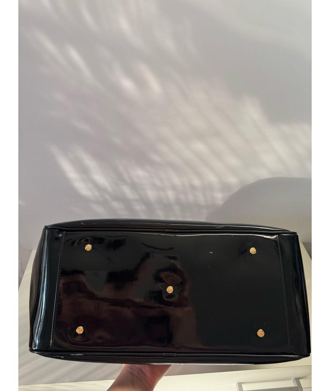 VIVIENNE WESTWOOD Черная кожаная сумка с короткими ручками, фото 5