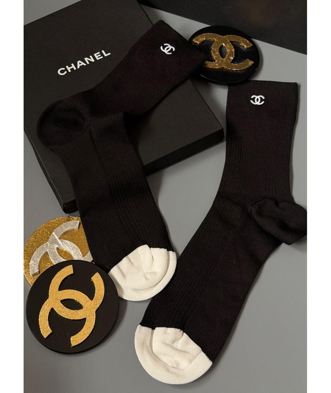 CHANEL Черные носки, чулки и колготы, фото 2