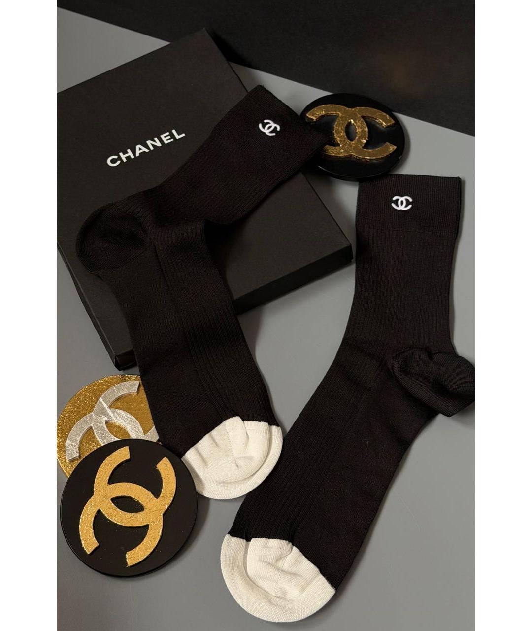 CHANEL Черные носки, чулки и колготы, фото 3