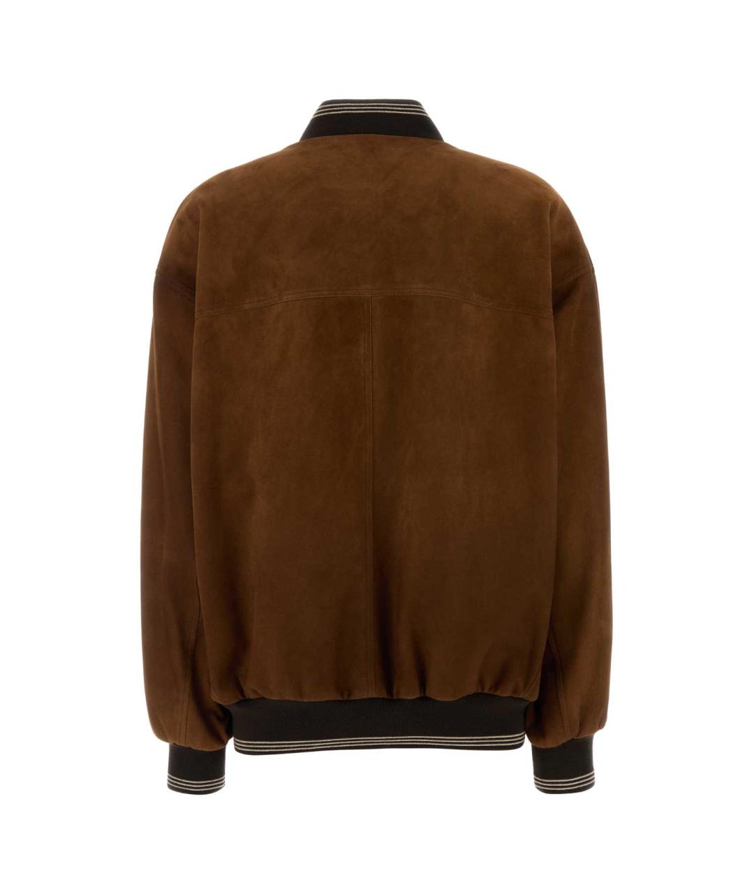 MIU MIU Коричневая замшевая куртка, фото 2