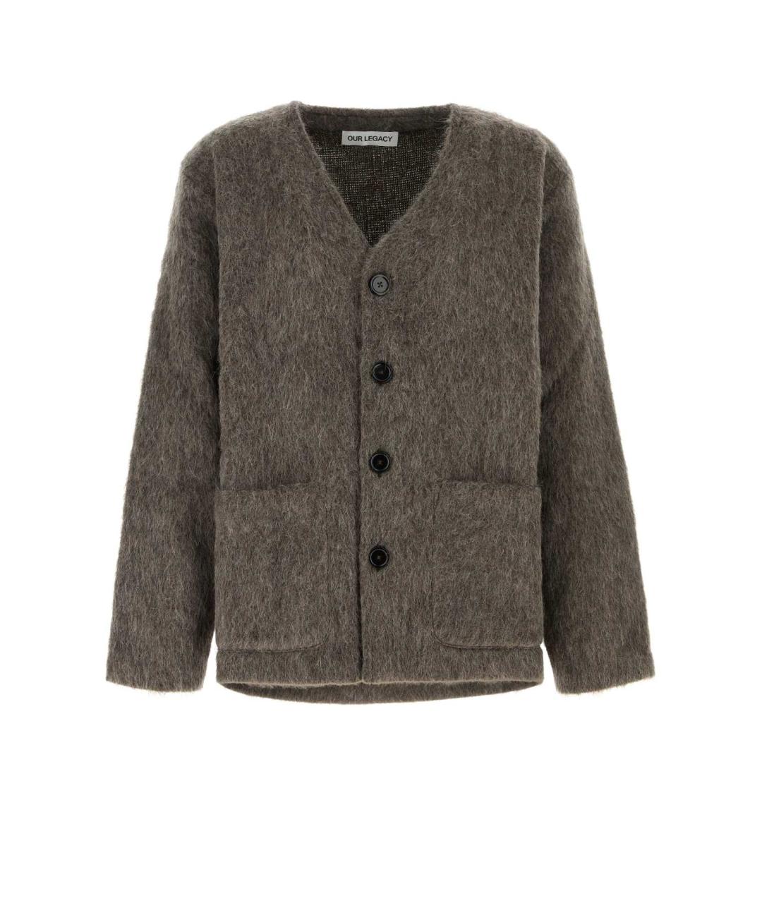 OUR LEGACY Коричневый шерстяной кардиган, фото 1