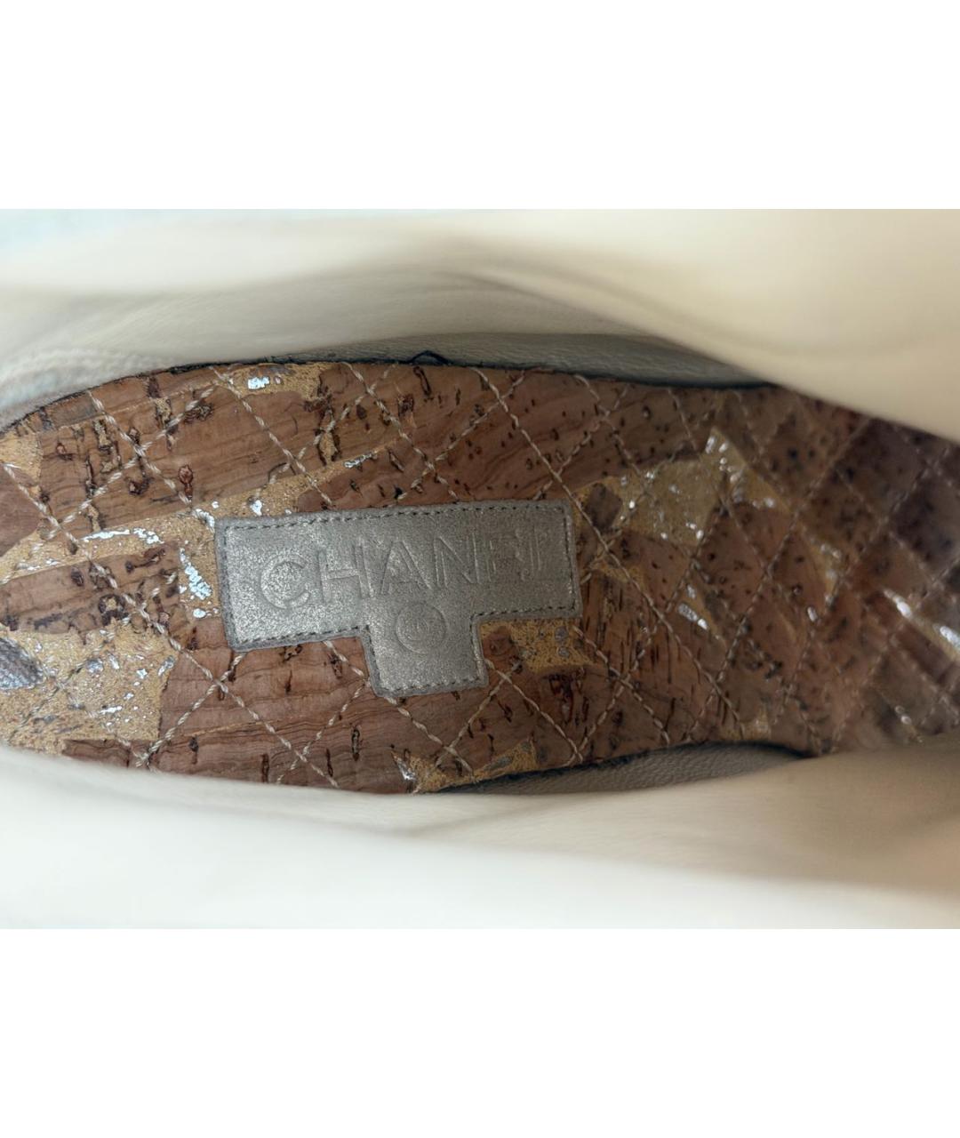 CHANEL Серые нубуковые ботильоны, фото 8