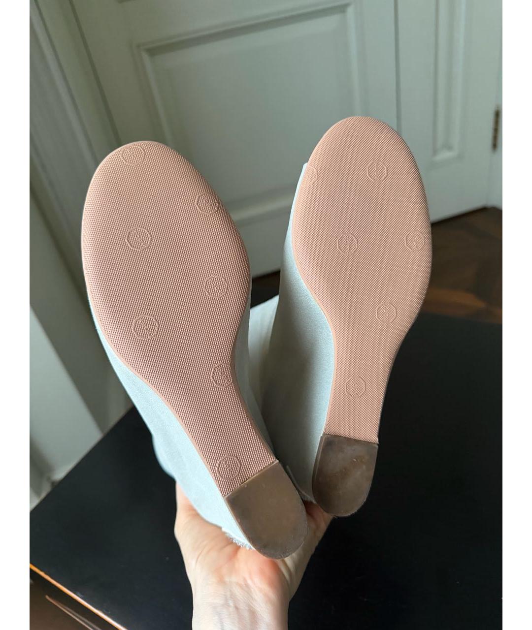 CHANEL Серые нубуковые ботильоны, фото 6