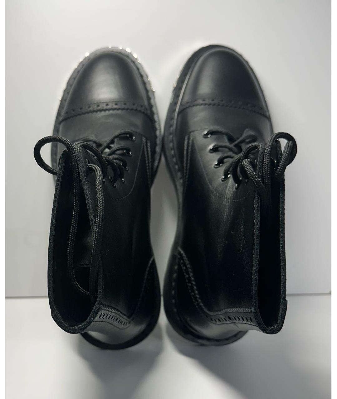 CELINE Черные кожаные высокие ботинки, фото 3