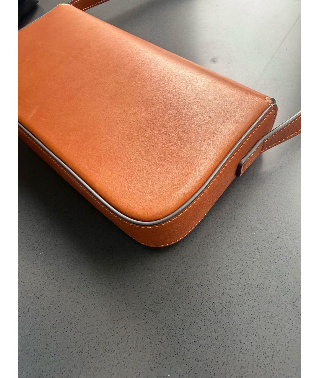 CELINE Коричневая кожаная сумка через плечо, фото 8