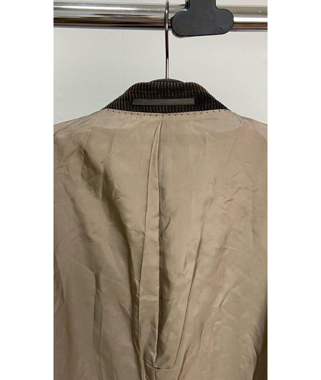 HUGO BOSS Коричневый хлопковый пиджак, фото 3