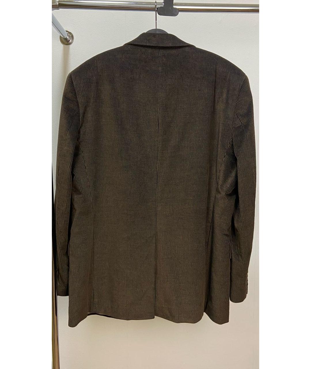 HUGO BOSS Коричневый хлопковый пиджак, фото 2