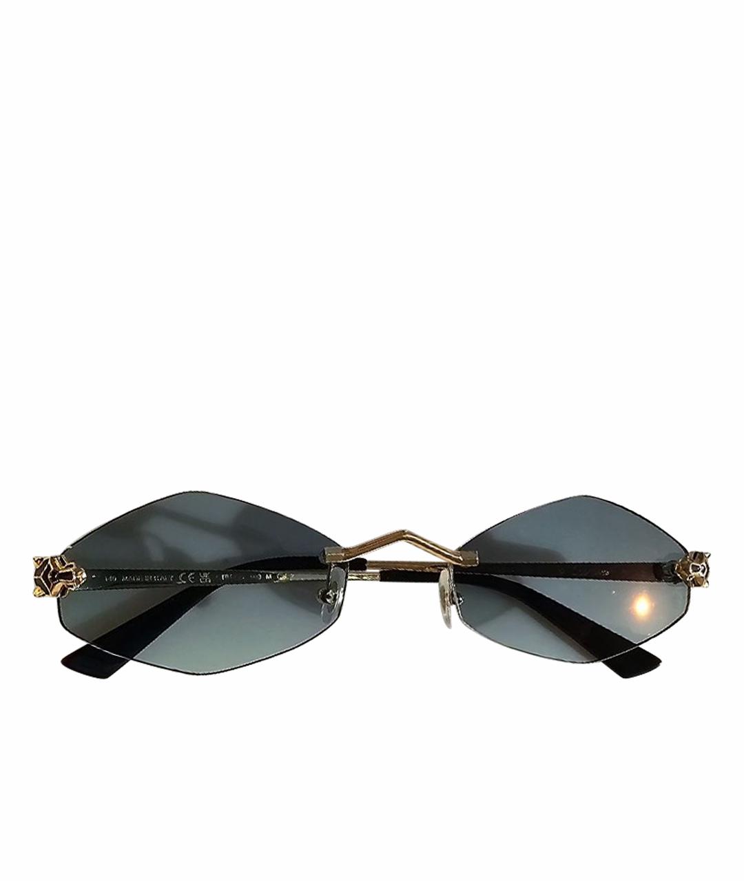 CARTIER Голубые металлические солнцезащитные очки, фото 1