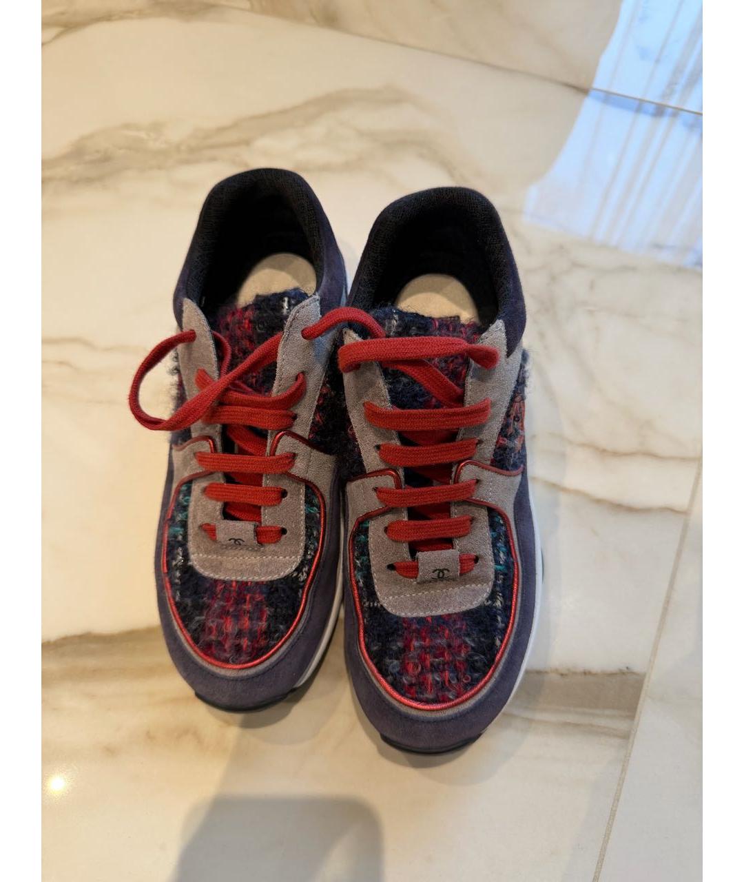 CHANEL Мульти текстильные кроссовки, фото 2