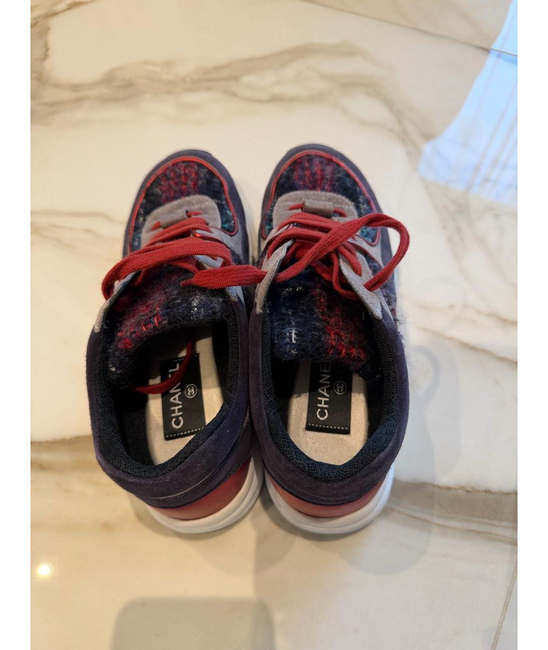 CHANEL Мульти текстильные кроссовки, фото 4