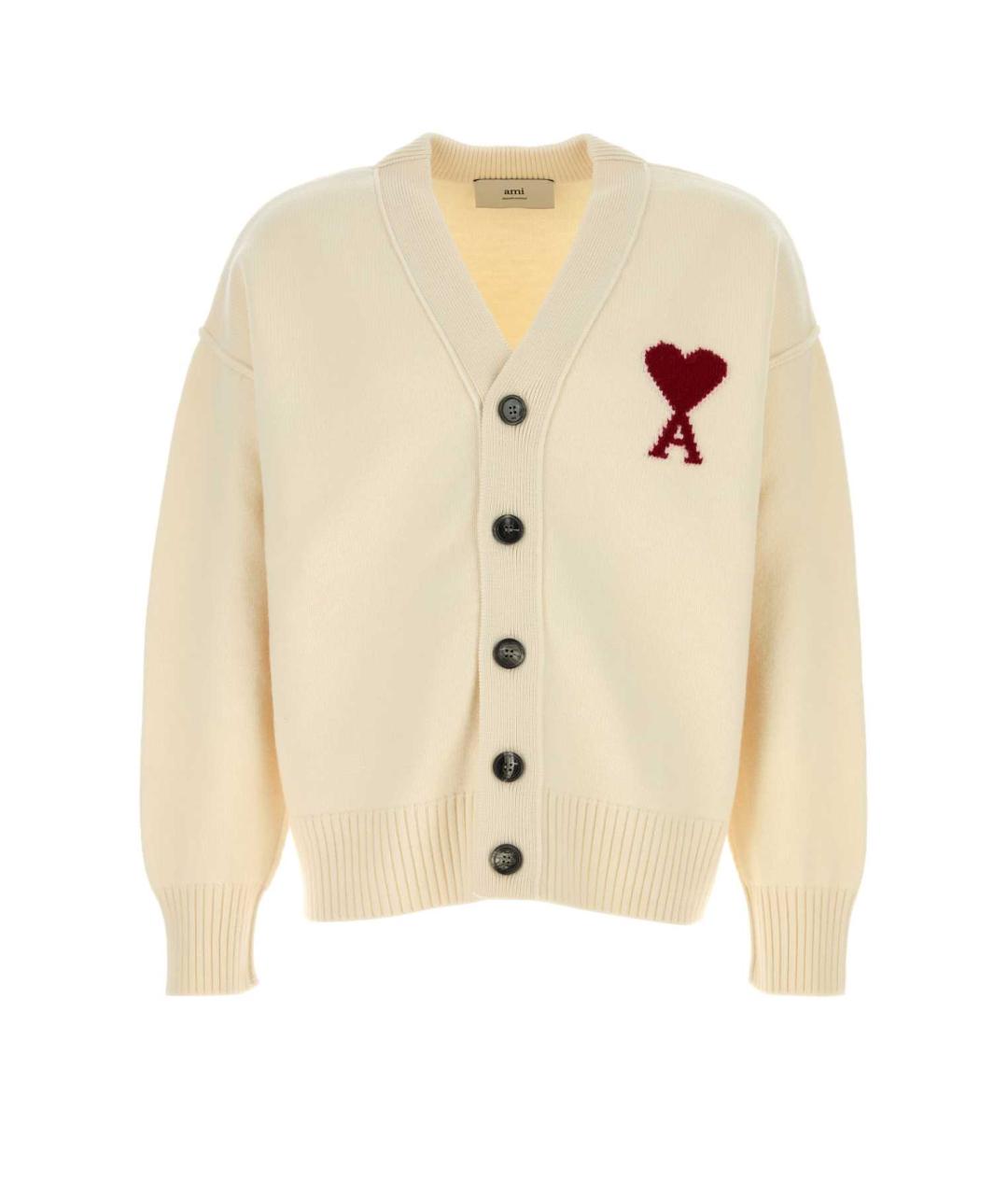 Ami Paris Бежевый шерстяной джемпер / свитер, фото 1