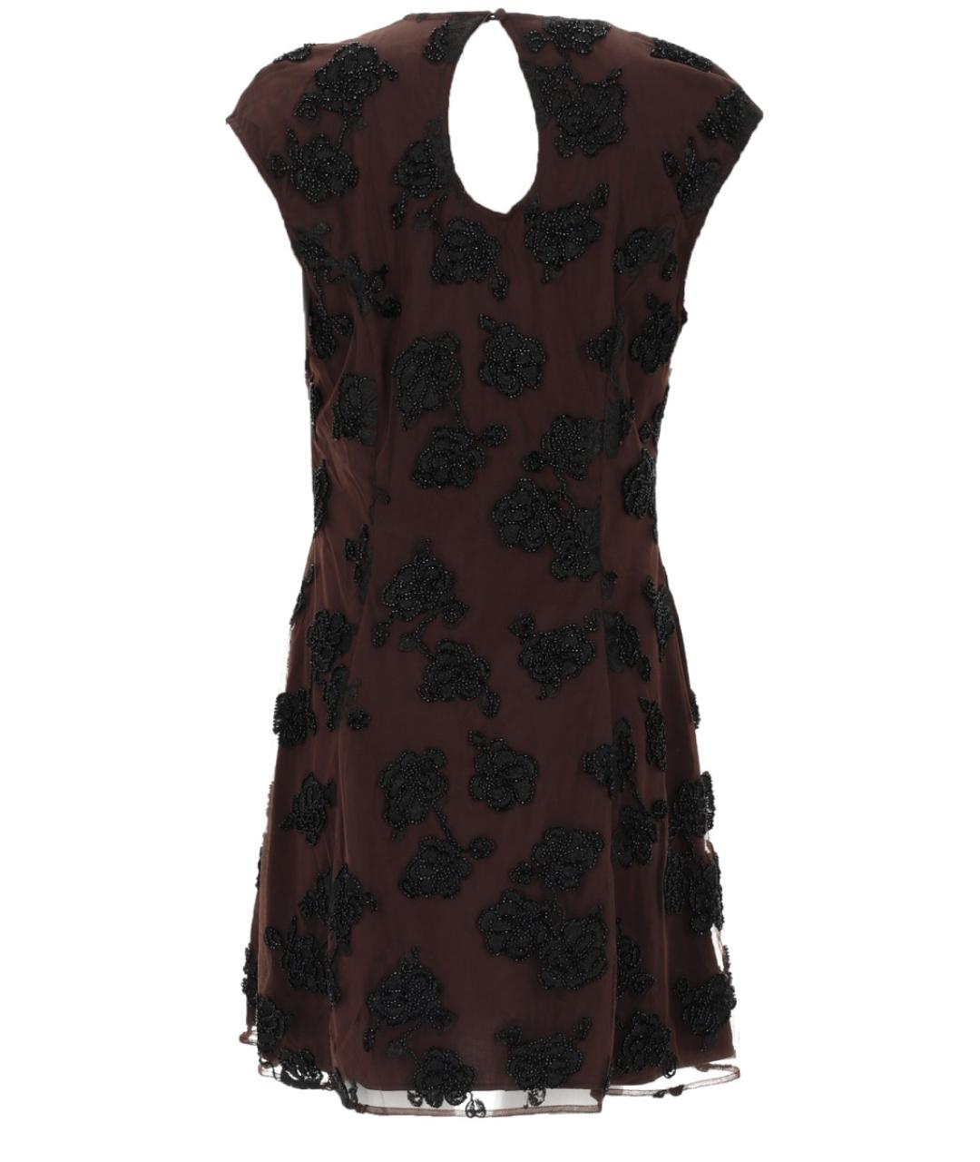 ROTATE Коричневое вискозное повседневное платье, фото 2