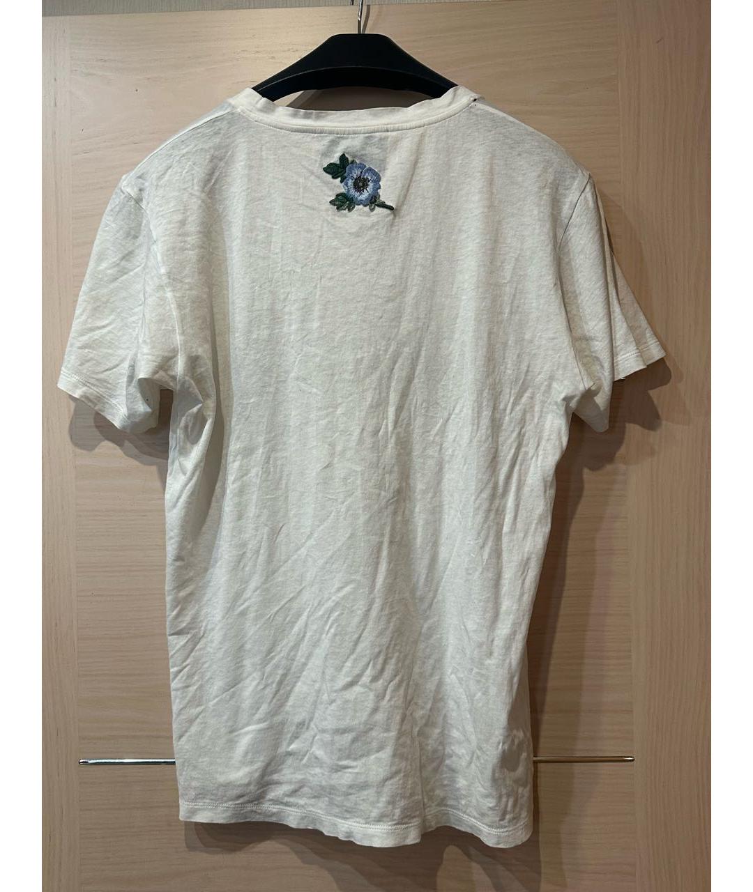 GUCCI Белая хлопковая футболка, фото 4