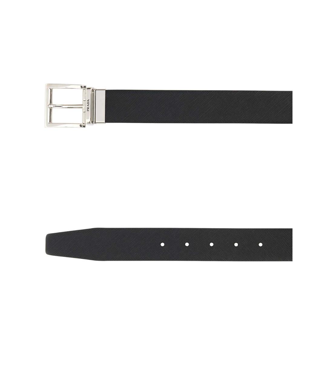 PRADA Черный кожаный ремень, фото 2