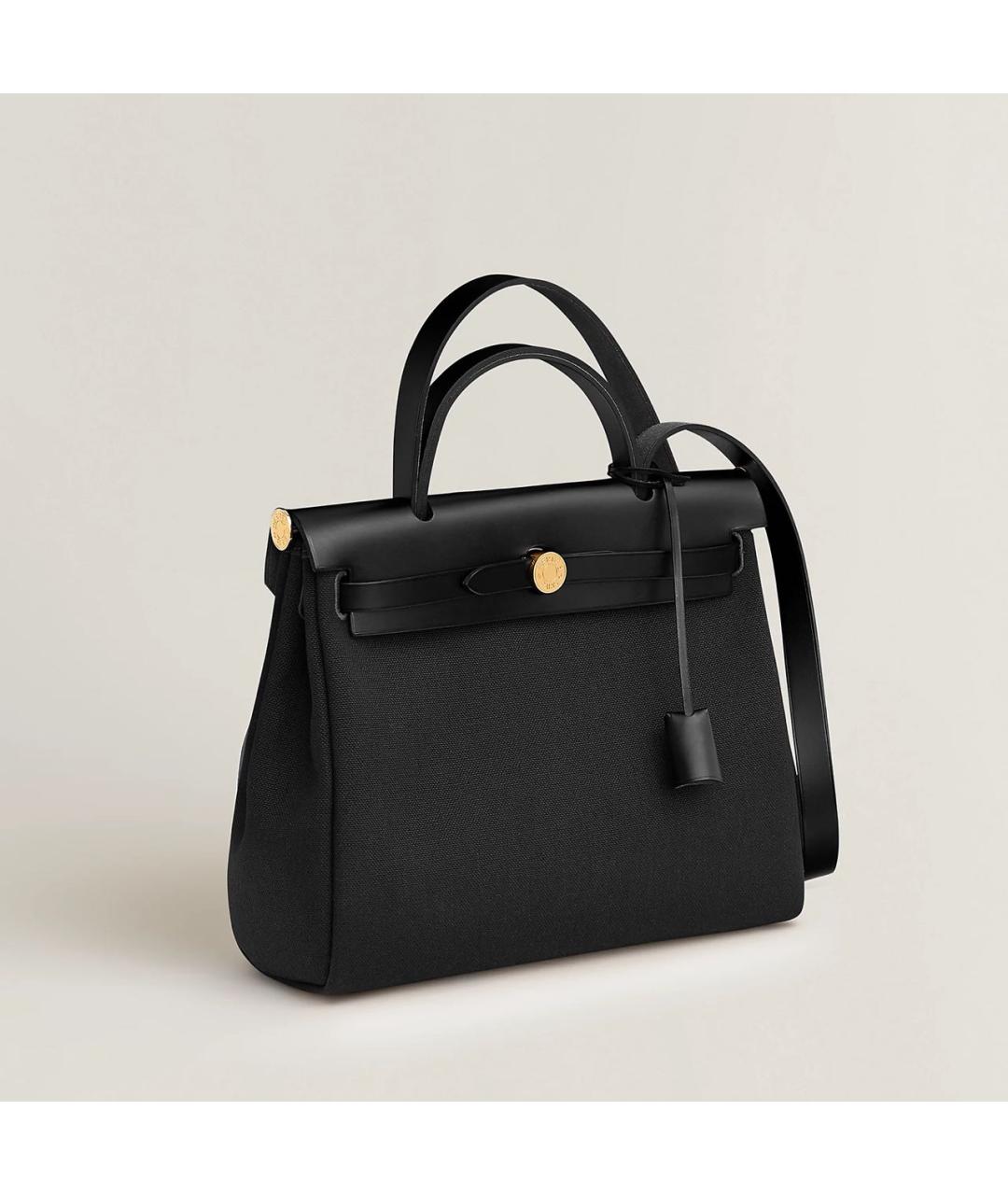 HERMES Черная кожаная сумка через плечо, фото 2