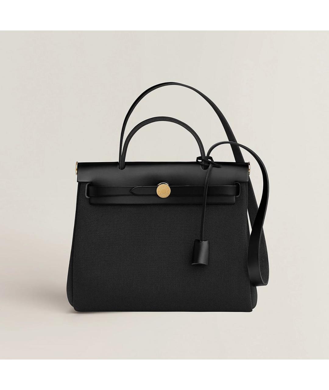 HERMES Черная кожаная сумка через плечо, фото 5